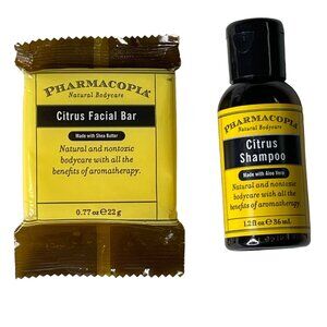 Pharmacopia Travel Size Toiletries Citrus Shampoo Facial Bar Shae Butter  u